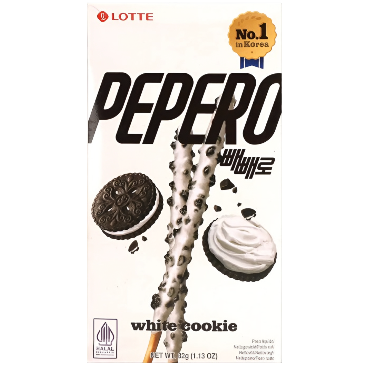 Sausainių lazdelės PEPERO (WHITE COOKIE), 32g | Candy POP