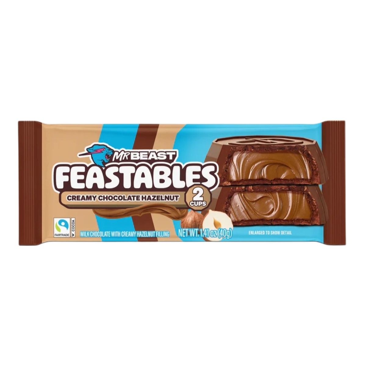 Šokoladiniai saldainiai MRBEAST FEASTABLES (HAZELNUT), 40g | Candy POP