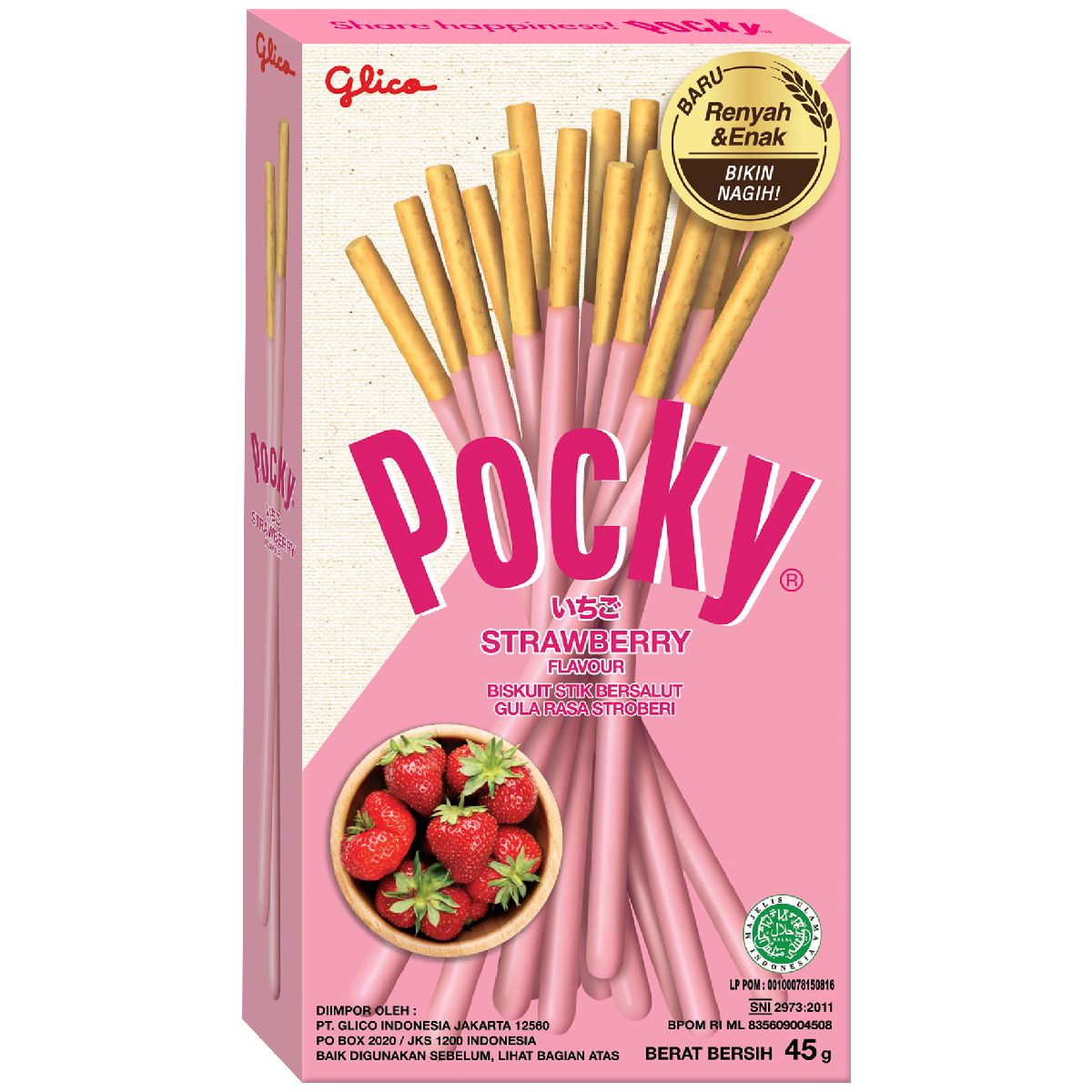 Sausainių lazdelės POCKY (STRAWBERRY), 45g | Candy POP