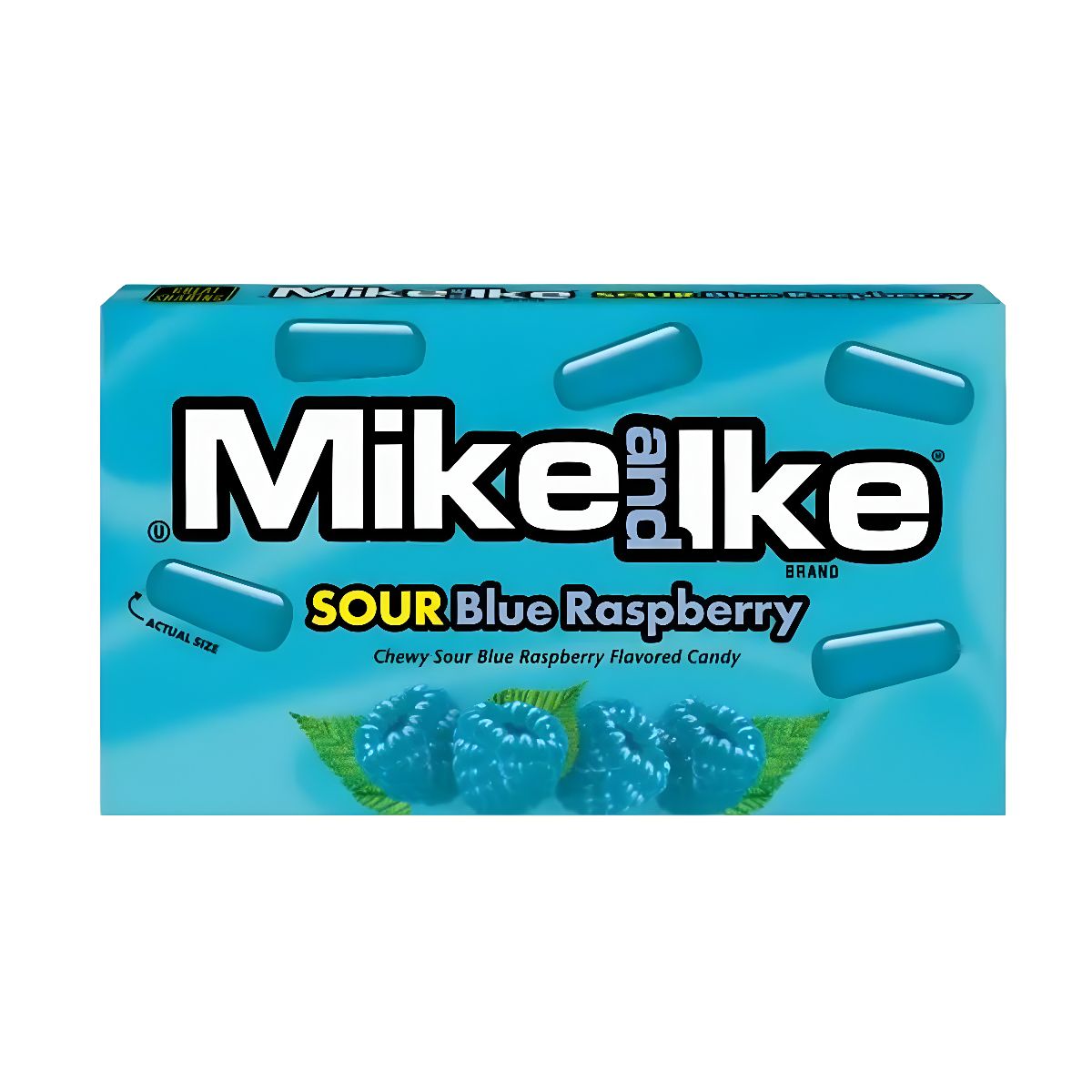Košļājamās konfektes MIKE AND IKE (SOUR BLUE RASPBERRY), 120g | Candy POP