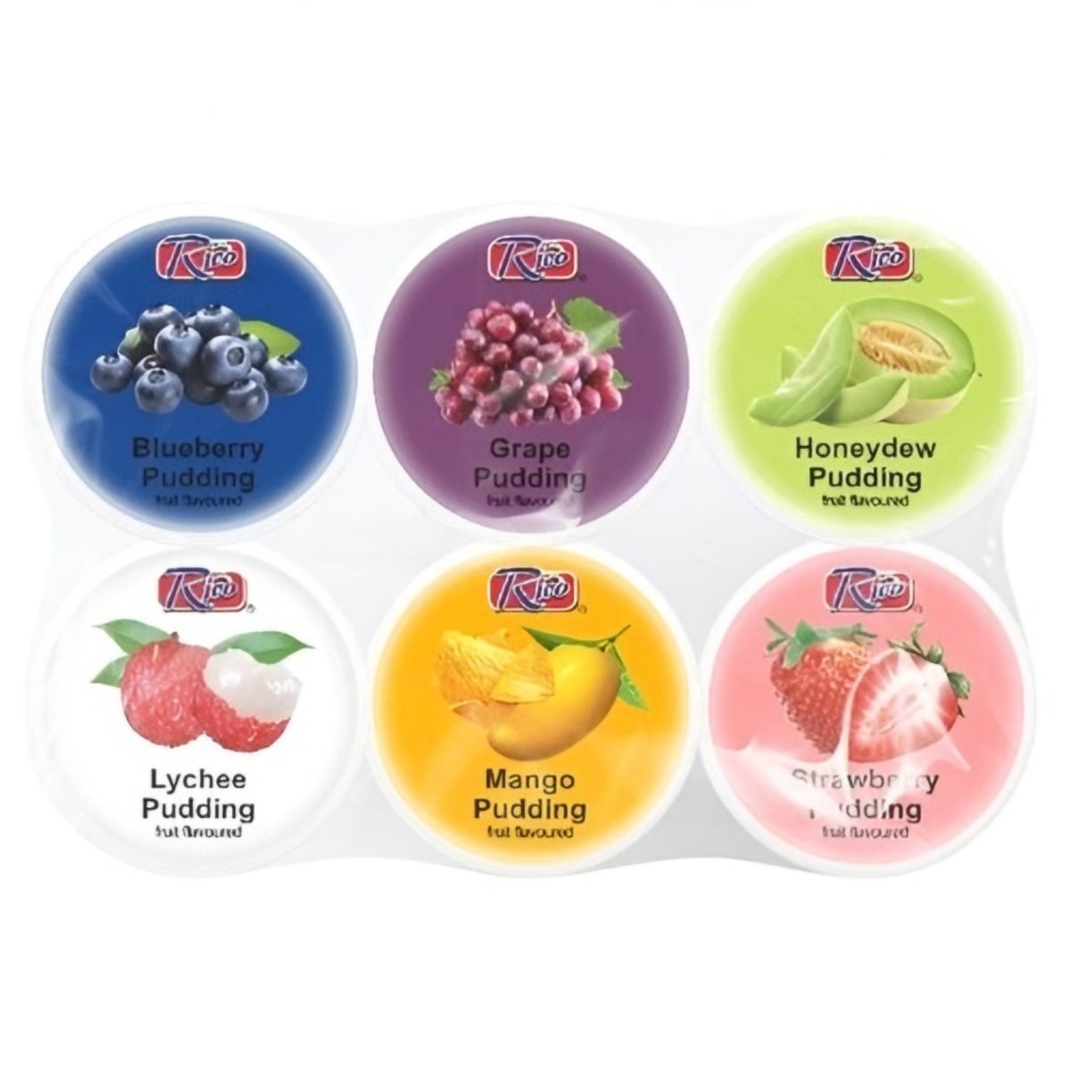 Pudding RICO (LYCHEE, MANGO, HONEYDEW, GRAPE, STRAWBERRY, LYCHEE), 390g ...