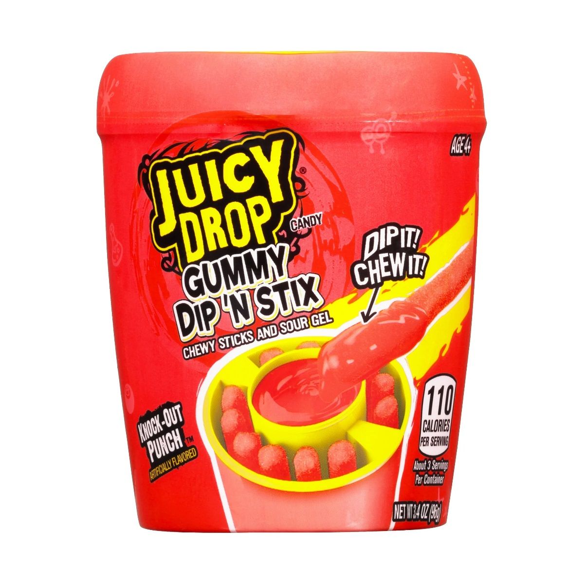Gummies BAZOOKA JUICY DROP GUMMY DIP'N STIX, 96g | Candy POP