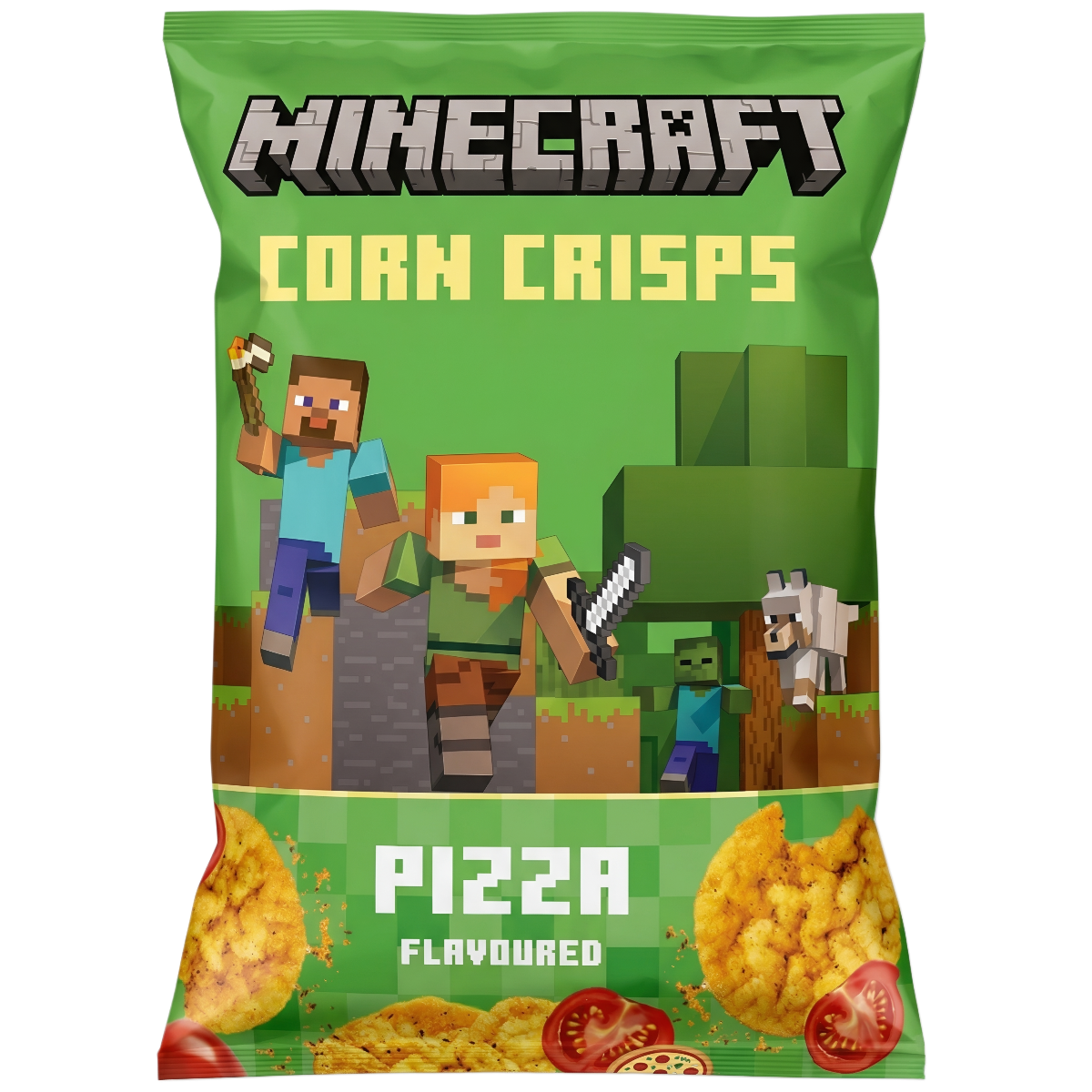 Kukurūzų traškučiai MINECRAFT (PIZZA), 60g | Candy POP