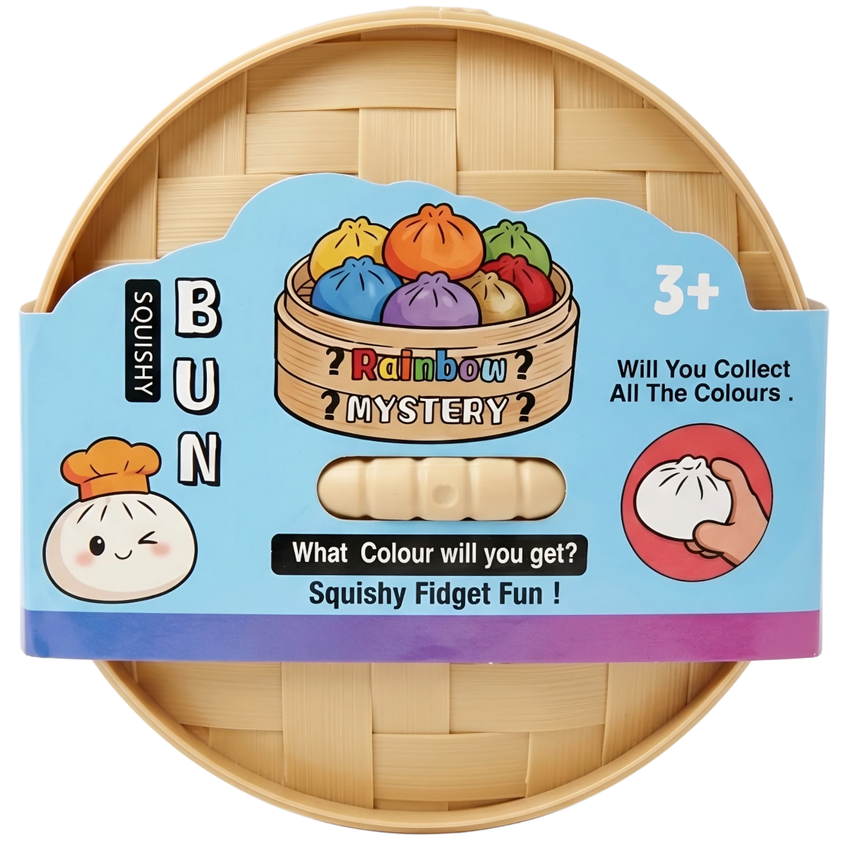 Dumpling Squishy Géant 9 Cm – Boulette Anti-stress Avec Visage Et Boîte Vapeur – Jouet Sensoriel